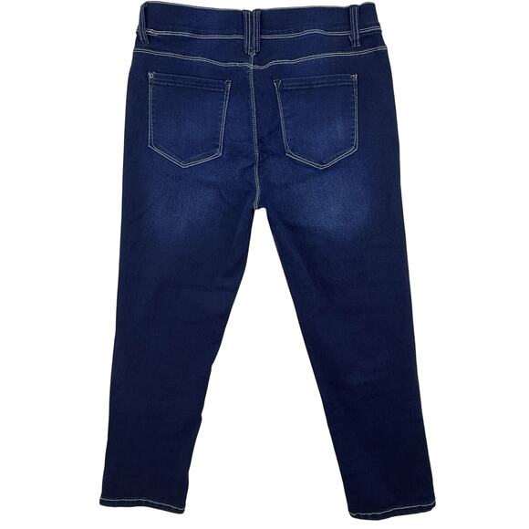 Curve Appeal Jeans Womens 12 High Rise Skinny Crop Comfort Waist Tummy Tucking - Picture 4 of 7